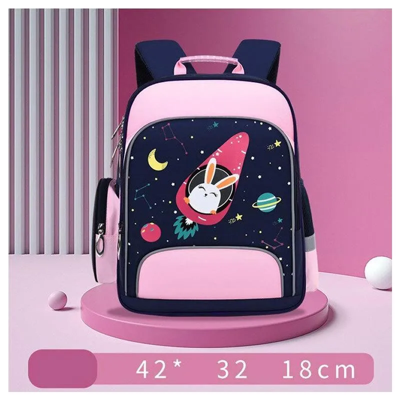 42cm Space Astronaut Children's School Backpacks MD-35 PINK AND NAVY BLUE
