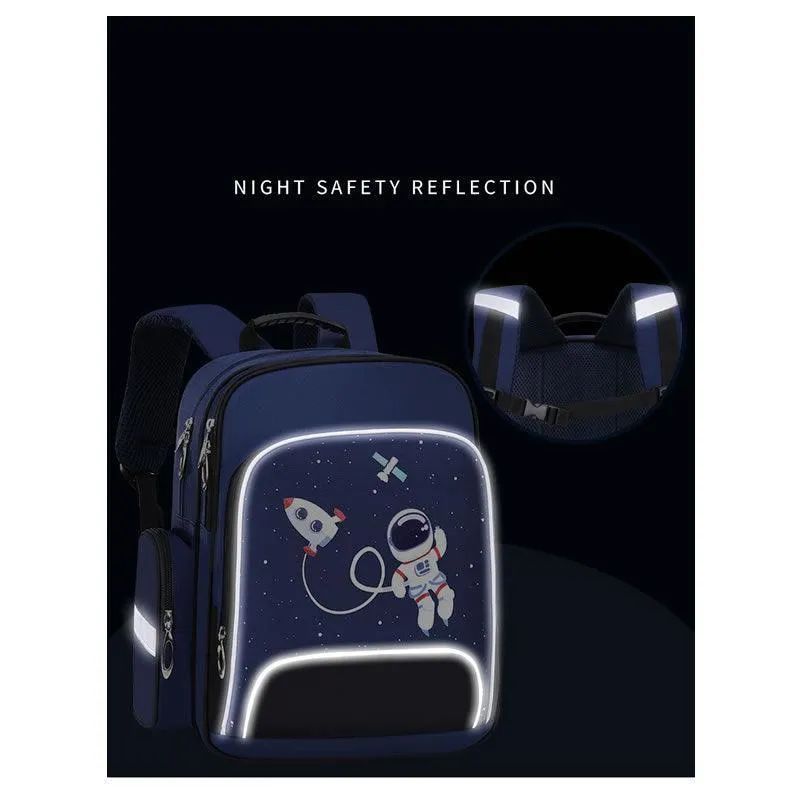 42cm Space Astronaut Children's School Backpacks MD-35 PINK AND NAVY BLUE