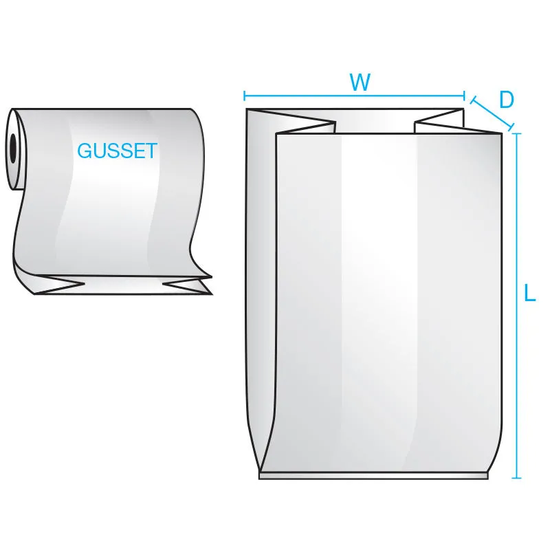 50" x 48" x 84" x 4 mil Clear Eco-Manufactured Plastic Side-Gusseted Bags (Roll of 25)
