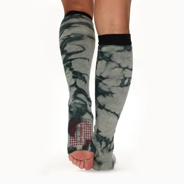 Be Happy - Black Tie Dye Grip Leg Warmers (Barre / Pilates)