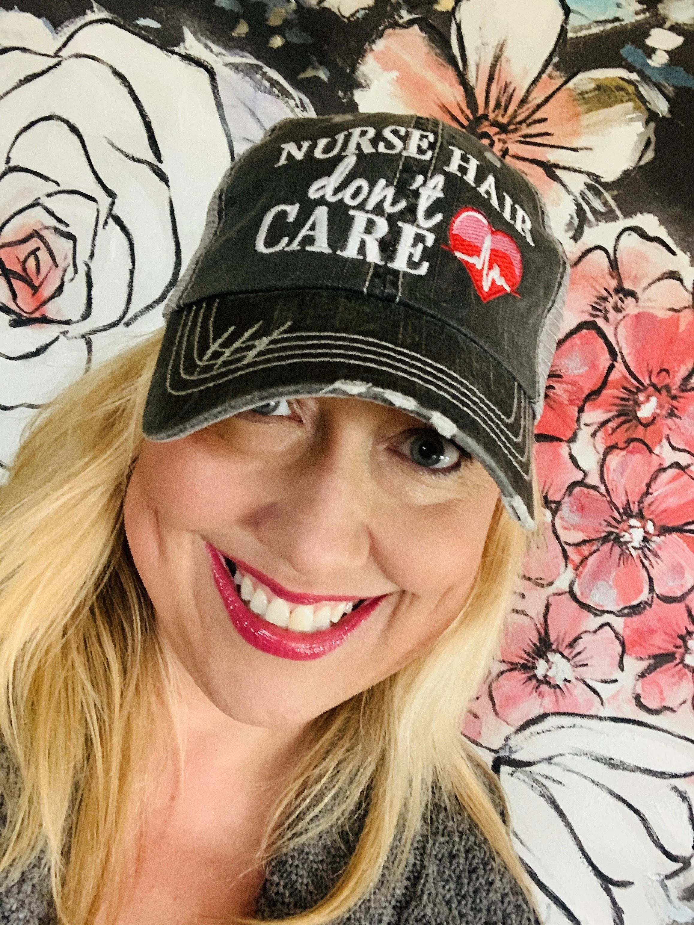 Boat hats Boat hair dont care FREE ship are Embroidered distressed gray trucker hats Anchors Pink Teal Boating