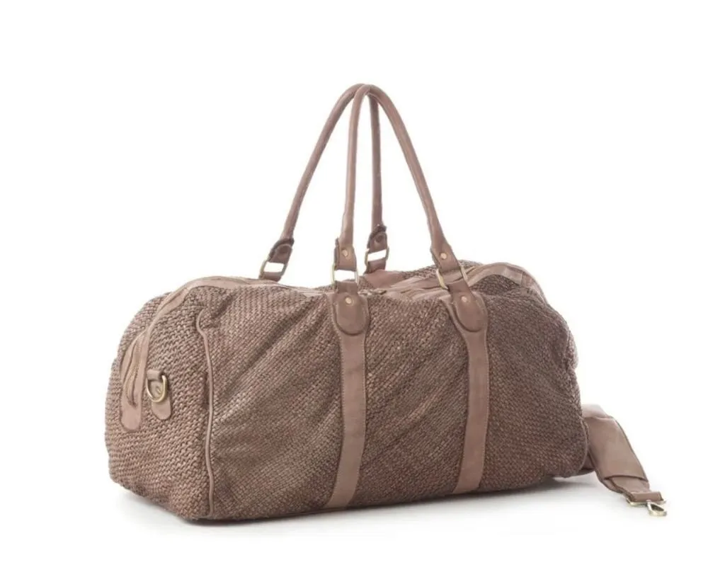 BZNA Bag Viona Taupe Italy Designer Weekender Unisex Reise Tasche Handtasche Schultertasche Leder Shopper Neu