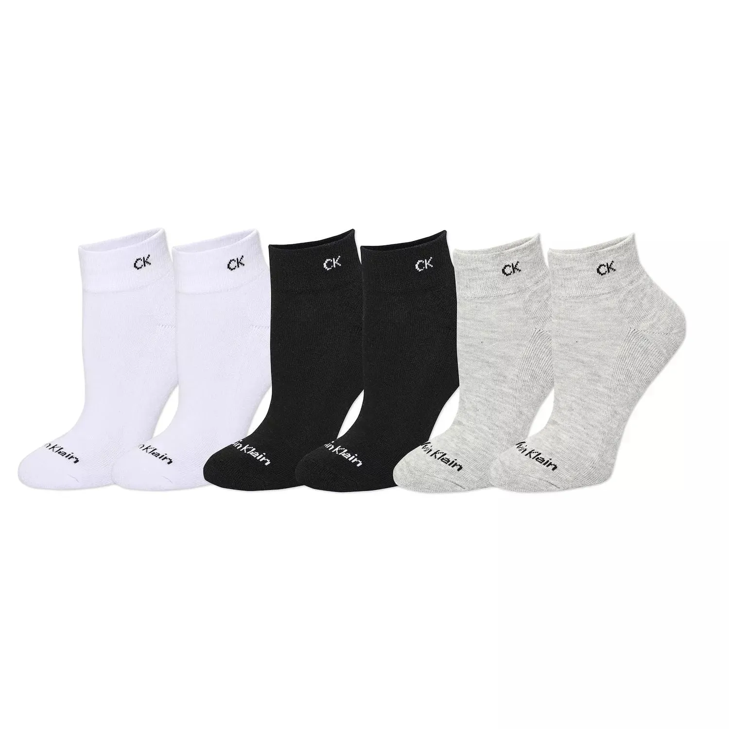 Calvin Klein Women's Socks, 6 Pairs Calvin Klein Quarter Length Socks