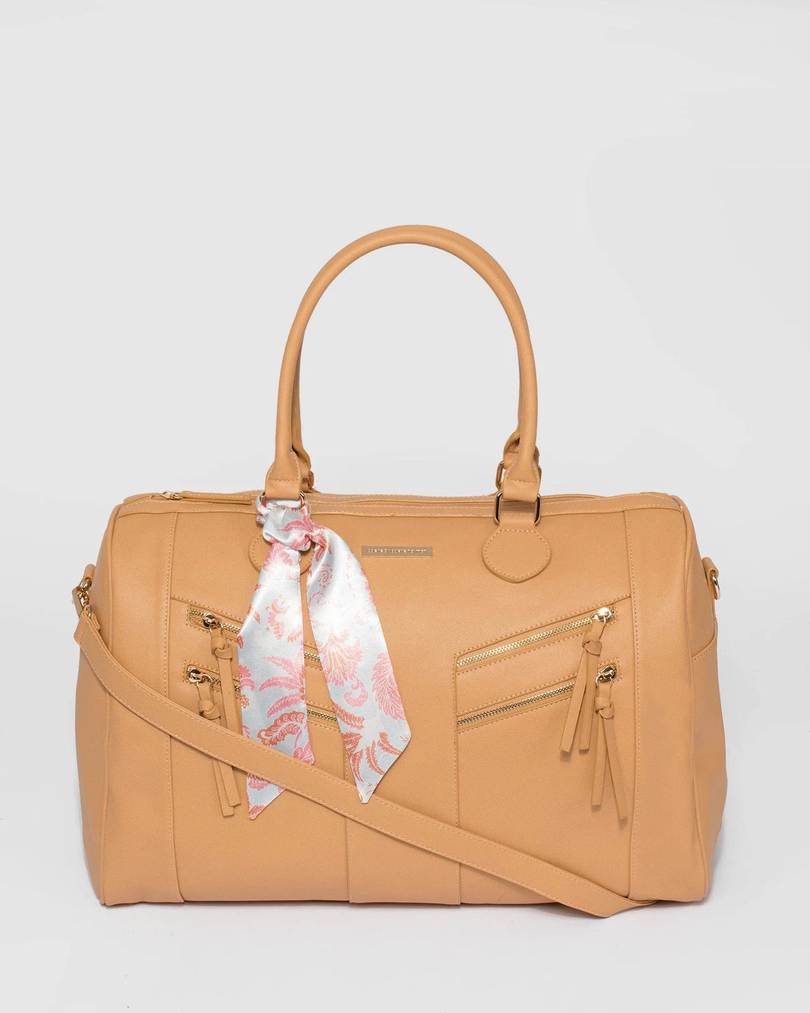 Caramel Tali Zip Weekender