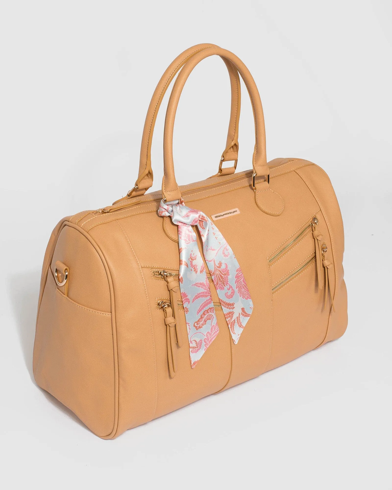 Caramel Tali Zip Weekender