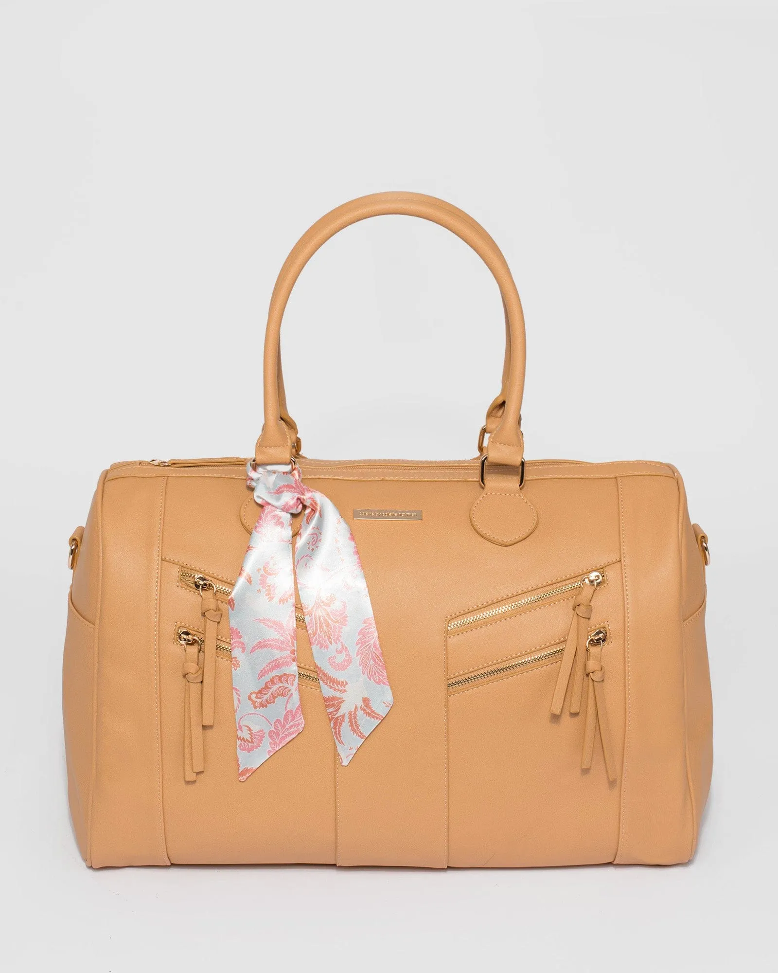 Caramel Tali Zip Weekender