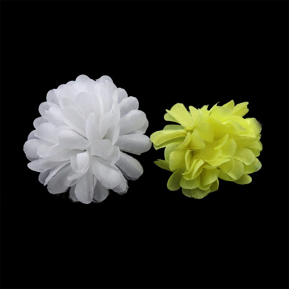 Crafty Bitz Flowers, White/Yellow- 6pk