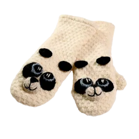 Crochet Panda Mittens