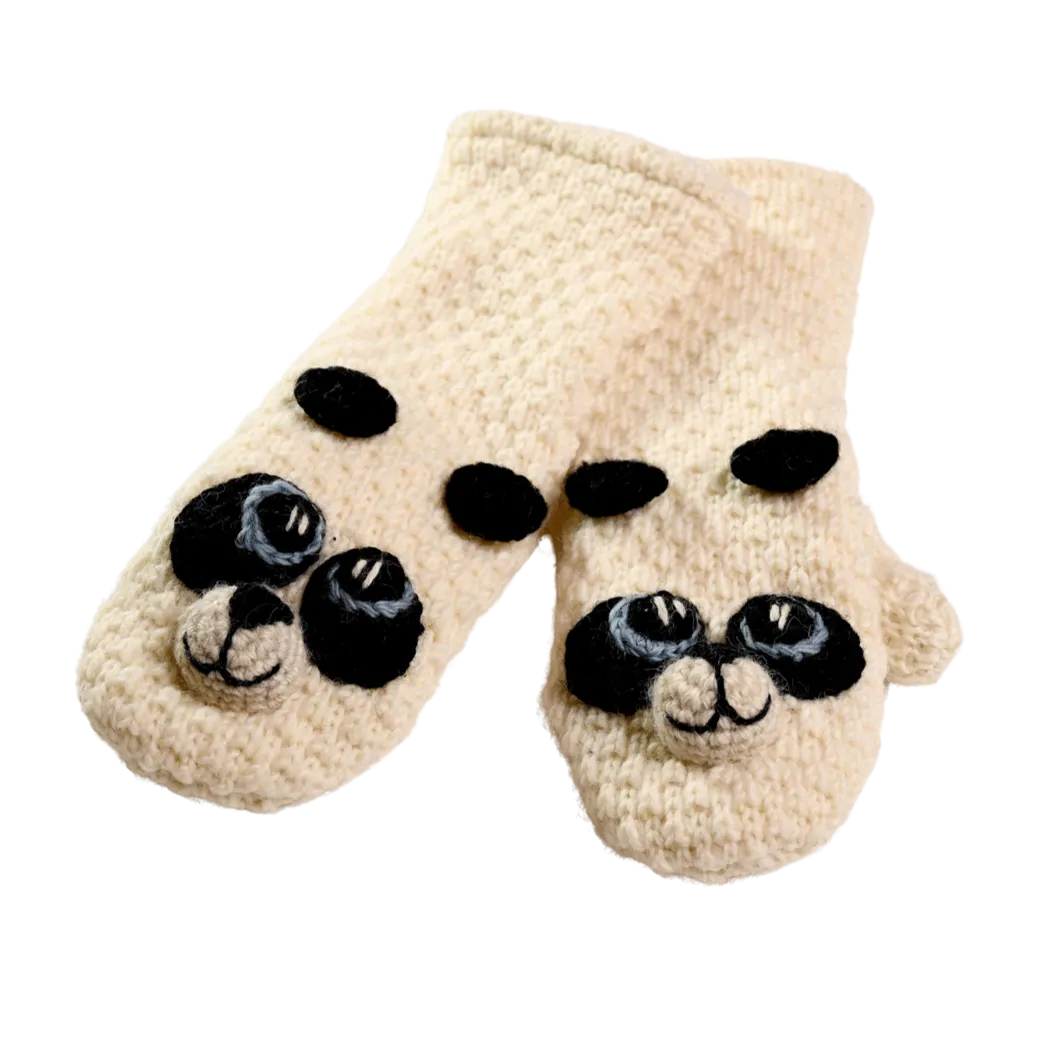 Crochet Panda Mittens
