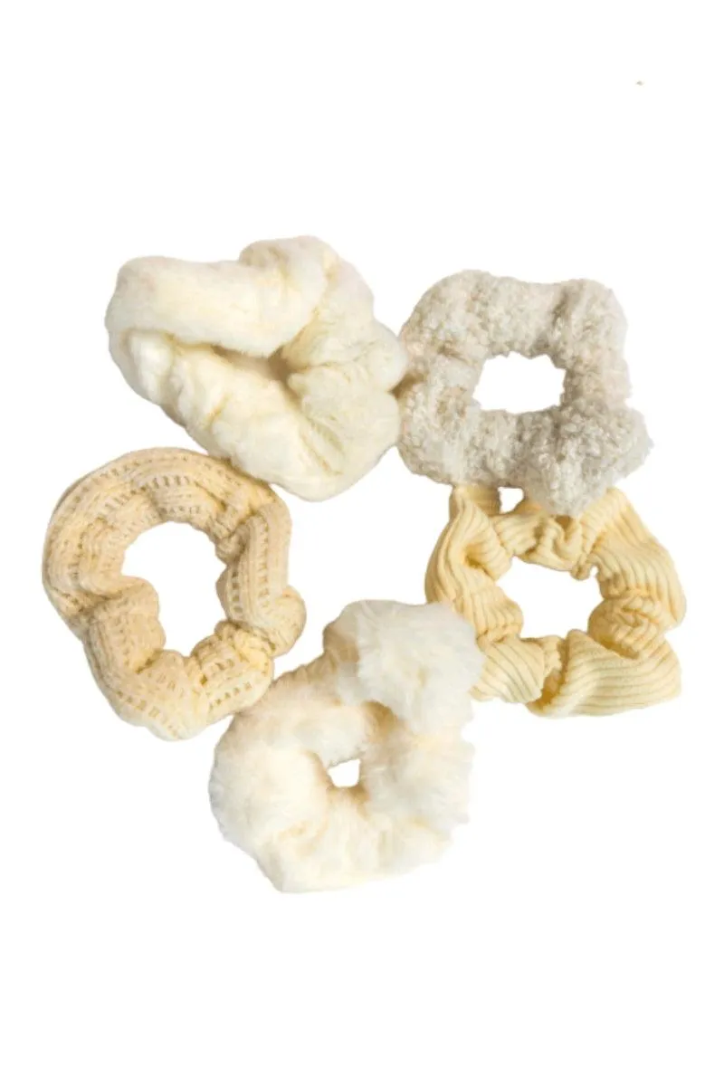 Eggshell Scrunchies Set of 5
