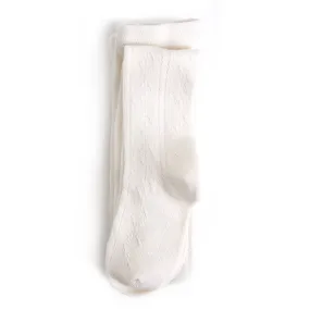 Fancy Knit Tights | Ivory