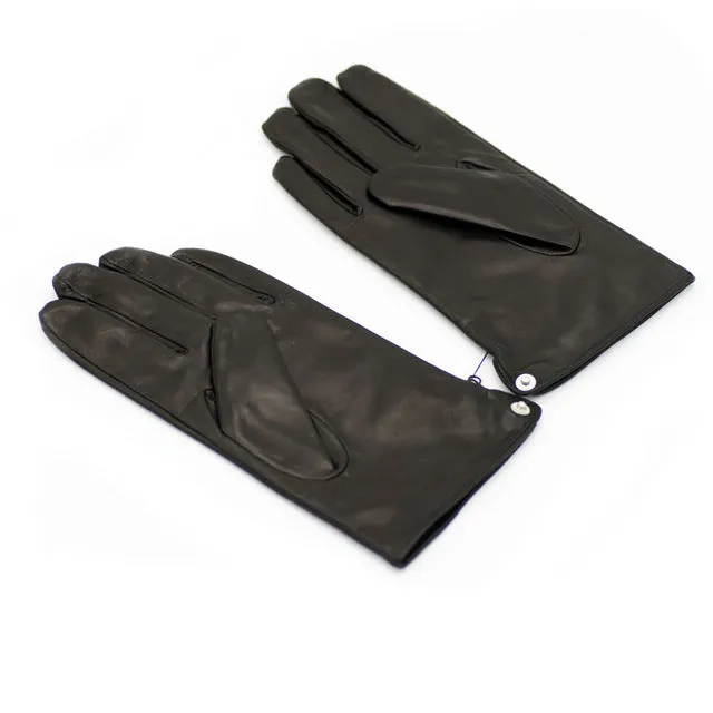 Genuine Lambskin Classic Black Driving Gloves