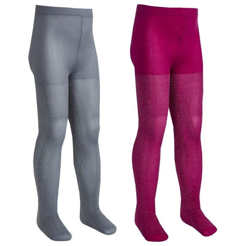 Girls 2 Pack 40 Denier Glitter Tights