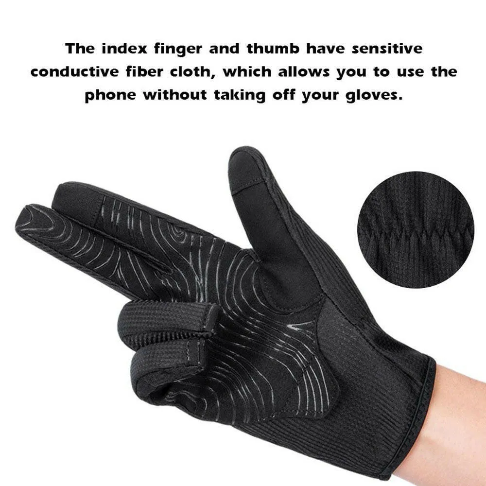 GIYO Bike Cycling Gloves Touchscreen Windproof Hand Glove Men Women Winter Thermal Gloves Anti-Slip for Cycling Driving Running Hiking