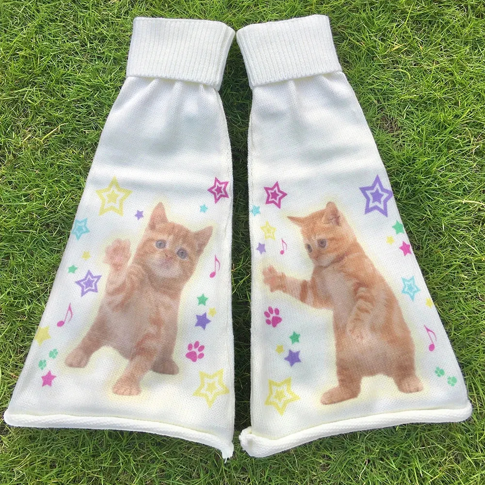 Kawaii kitty leg warmers