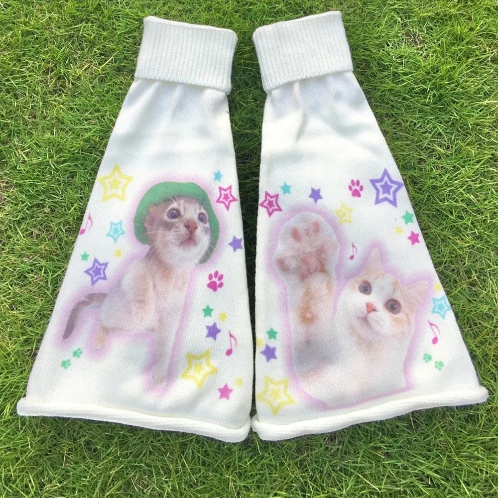 Kawaii kitty leg warmers