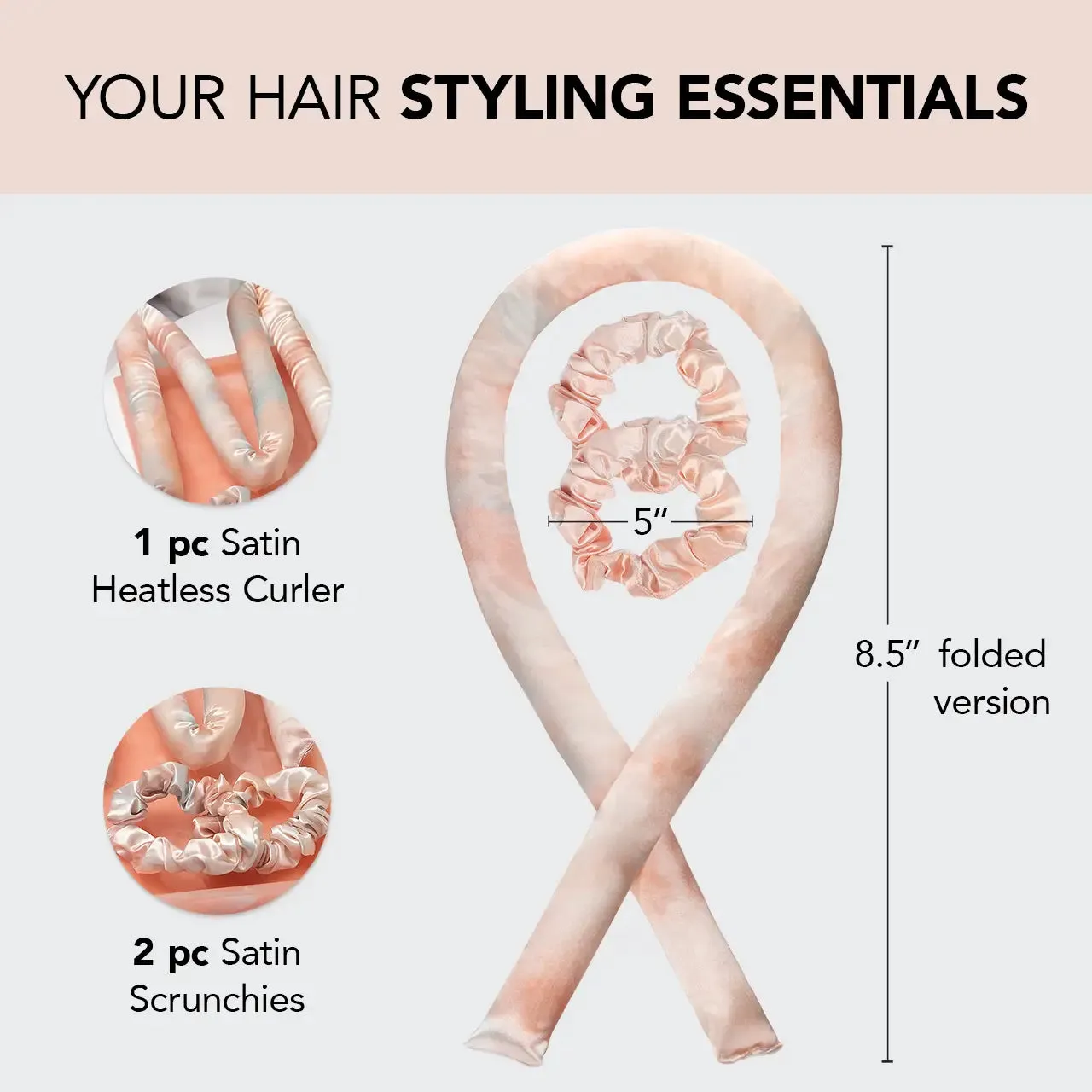KITSCH Satin Heatless Curling Set