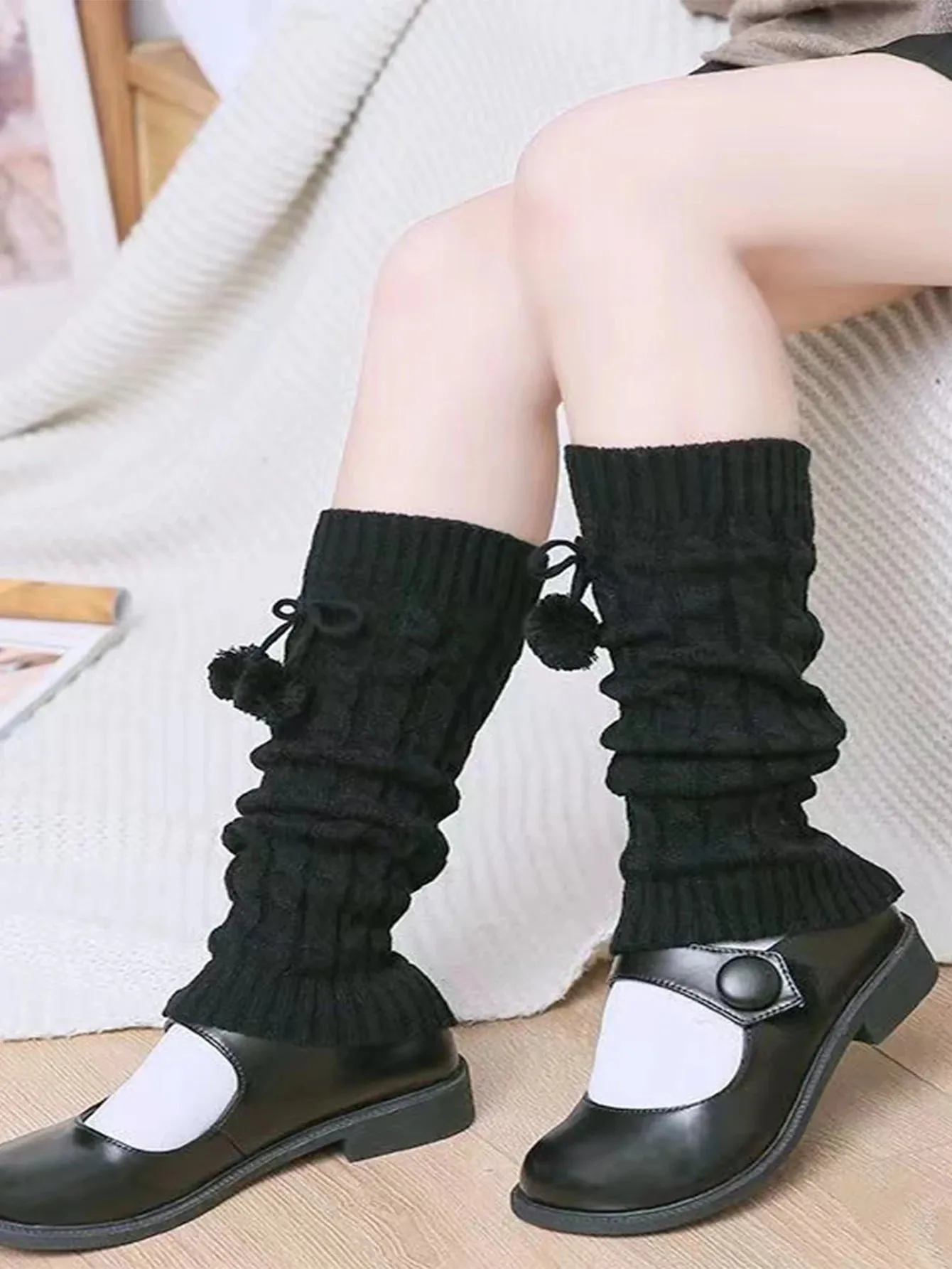 leg warmers pompom