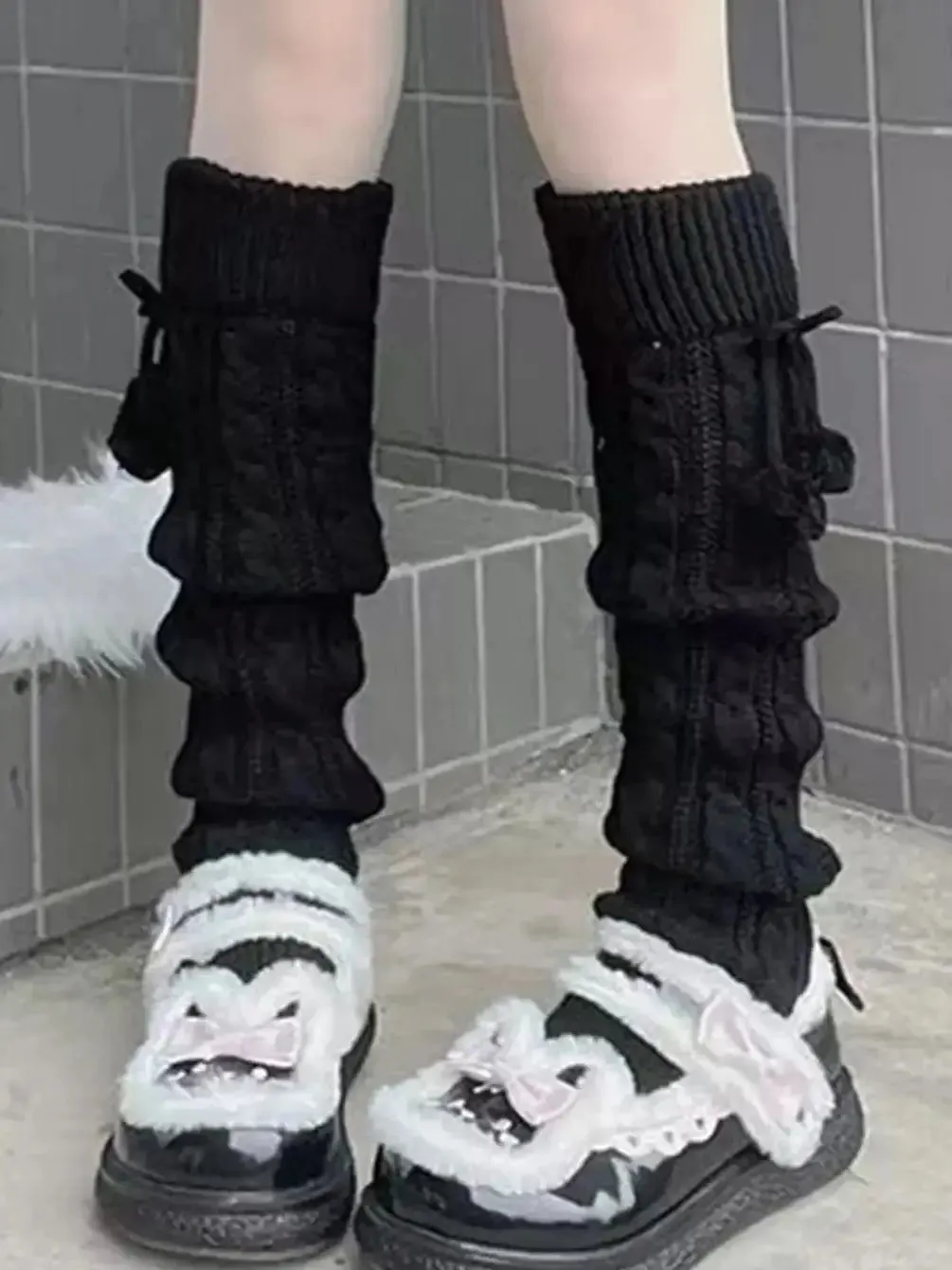 leg warmers pompom