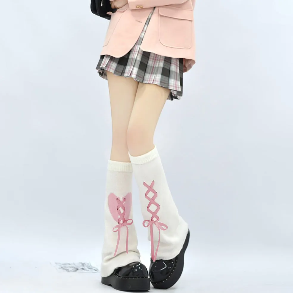 Love Heart Leg Warmers Socks