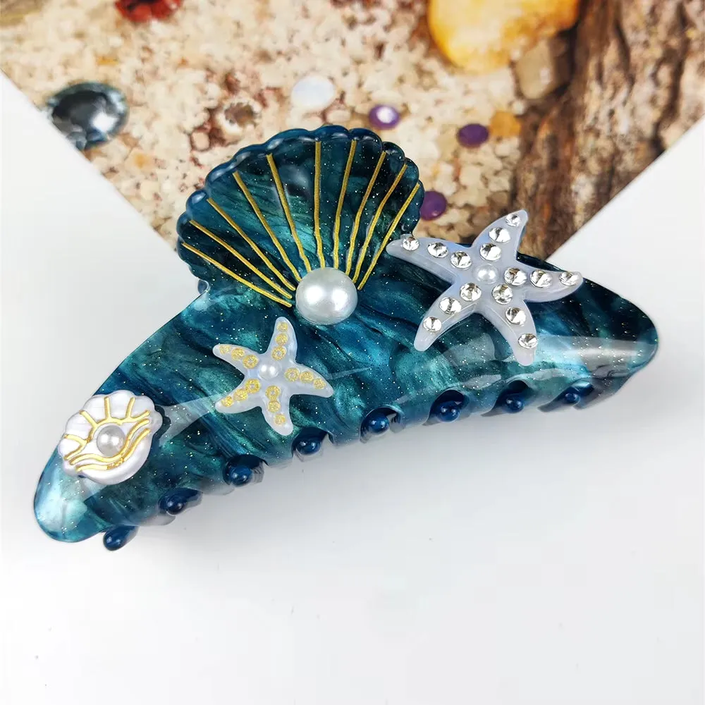 OCEAN INSPIRED ACETATE HAIR CLIPS