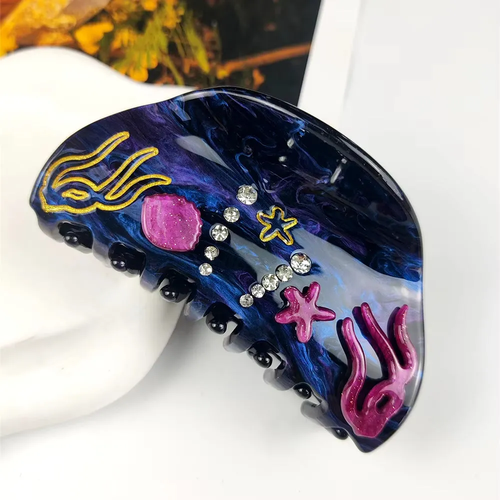 OCEAN INSPIRED ACETATE HAIR CLIPS