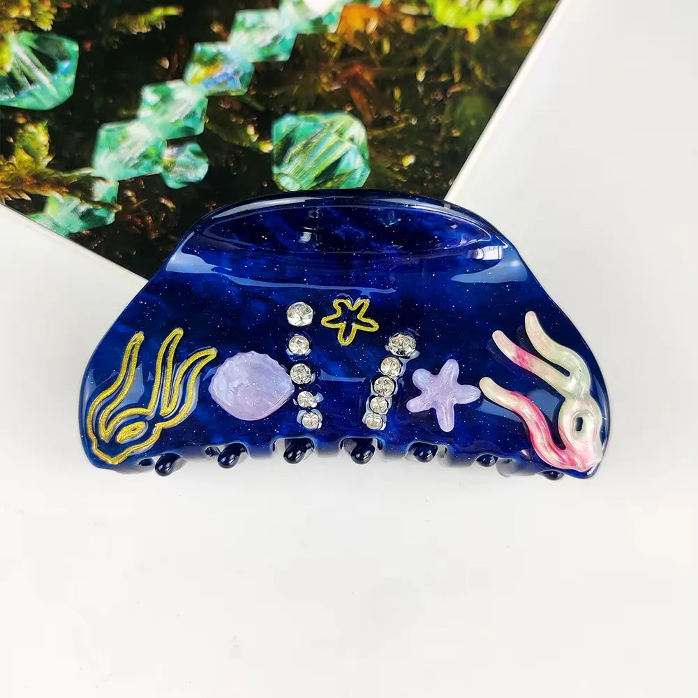 OCEAN INSPIRED ACETATE HAIR CLIPS