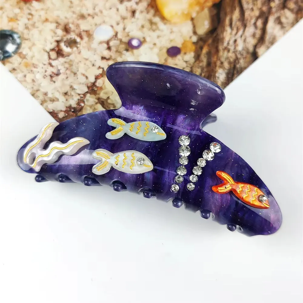 OCEAN INSPIRED ACETATE HAIR CLIPS