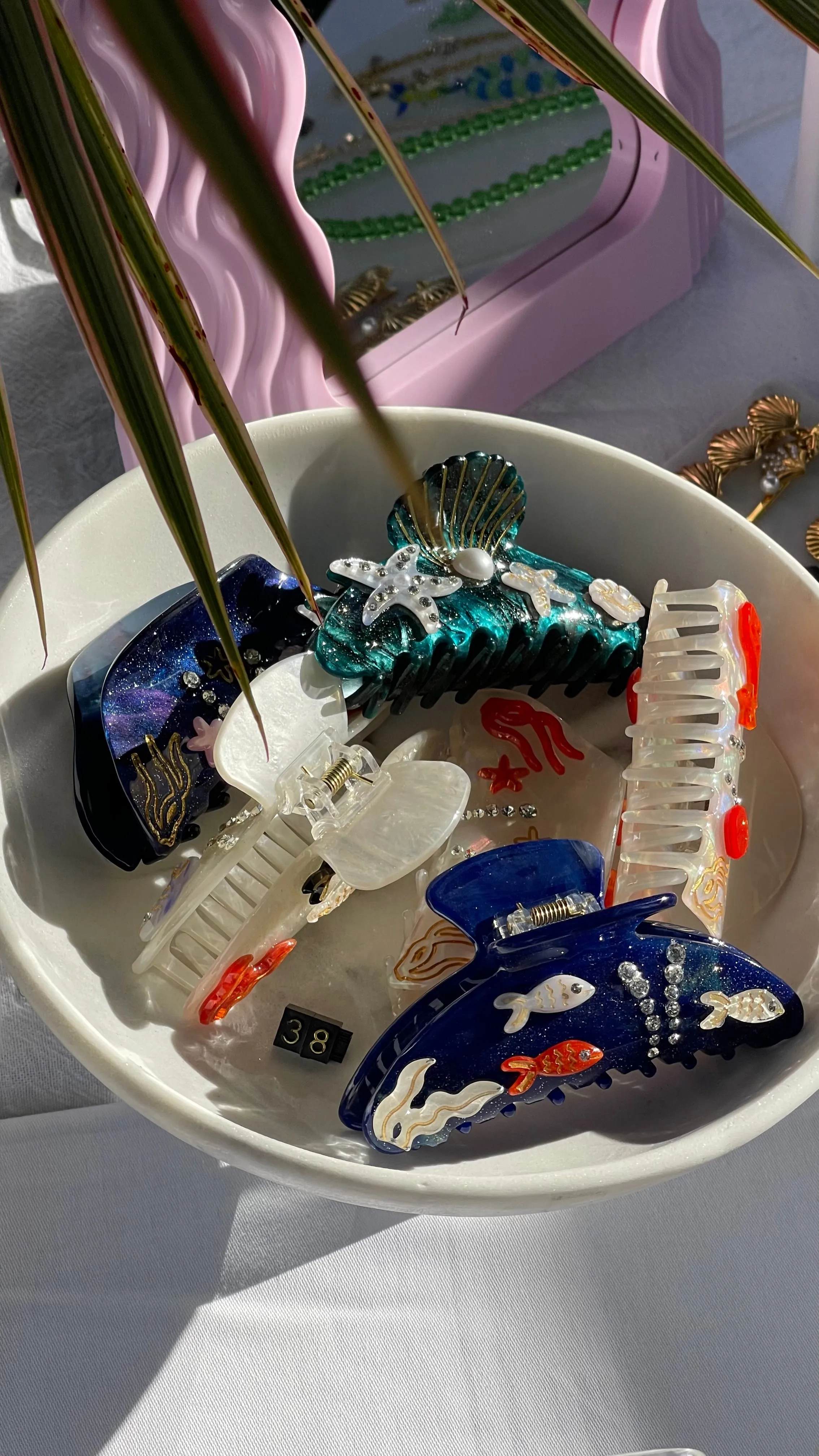 OCEAN INSPIRED ACETATE HAIR CLIPS