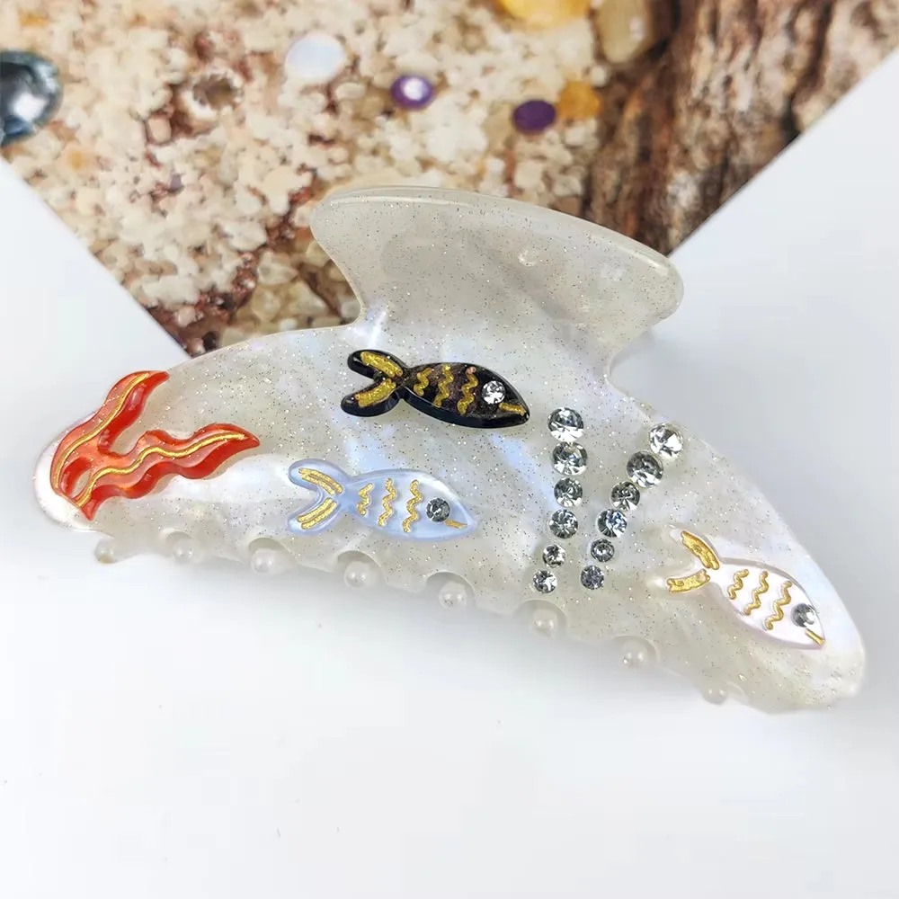 OCEAN INSPIRED ACETATE HAIR CLIPS