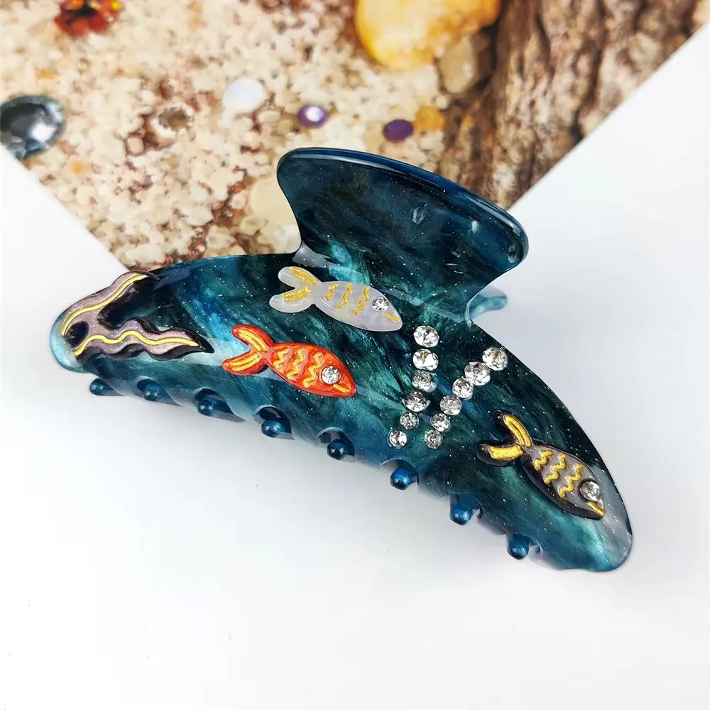 OCEAN INSPIRED ACETATE HAIR CLIPS