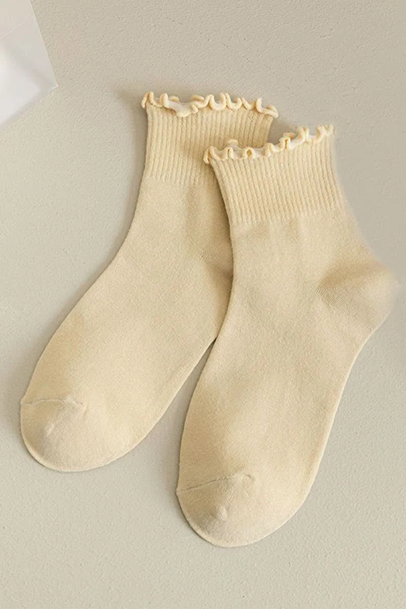 Ruffled Women's Ankle Sock