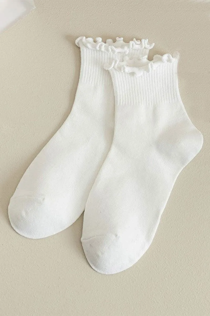 Ruffled Women's Ankle Sock