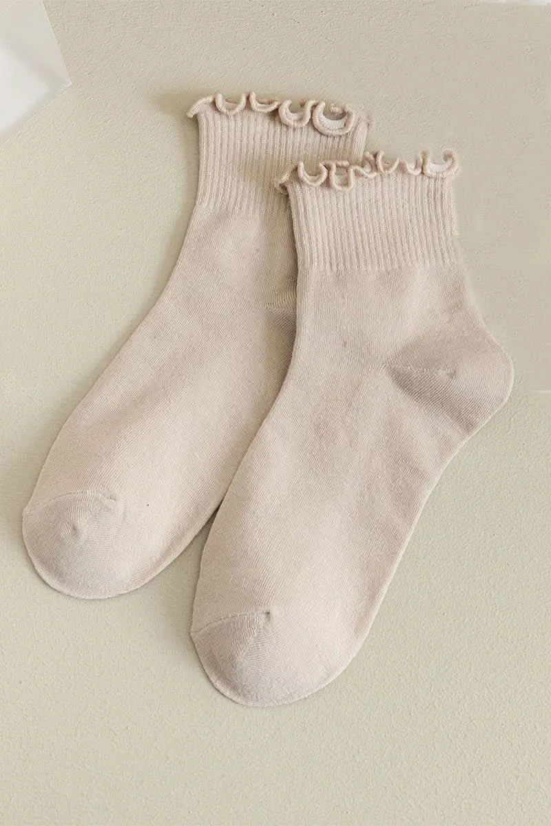 Ruffled Women's Ankle Sock