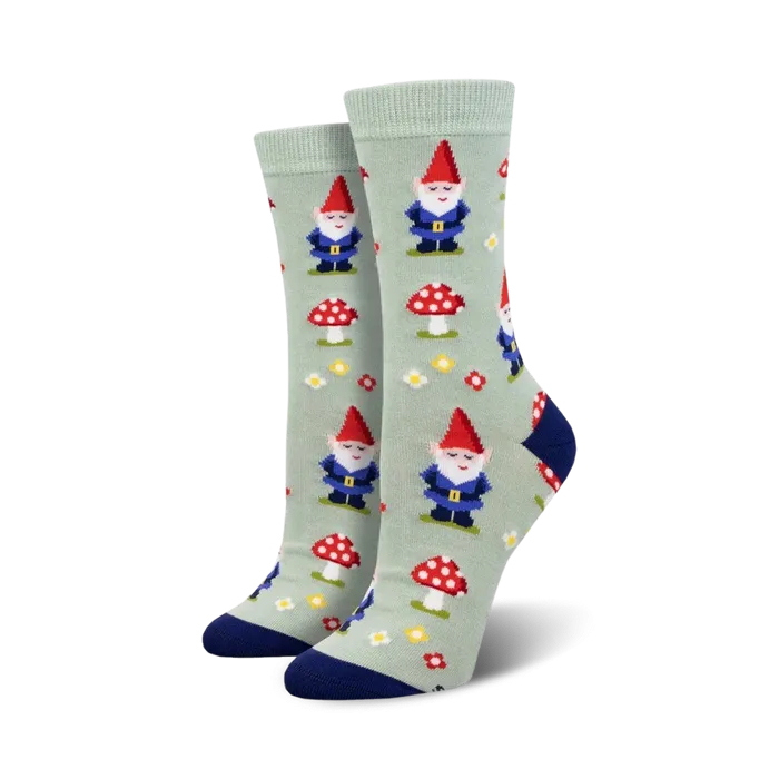 Socksmith Gnome More Mushrooms Bamboo Sock