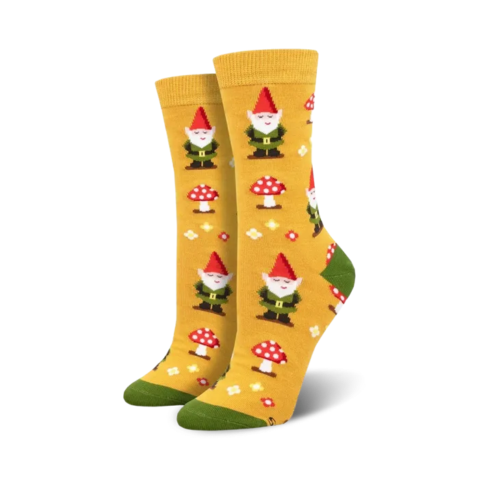 Socksmith Gnome More Mushrooms Bamboo Sock