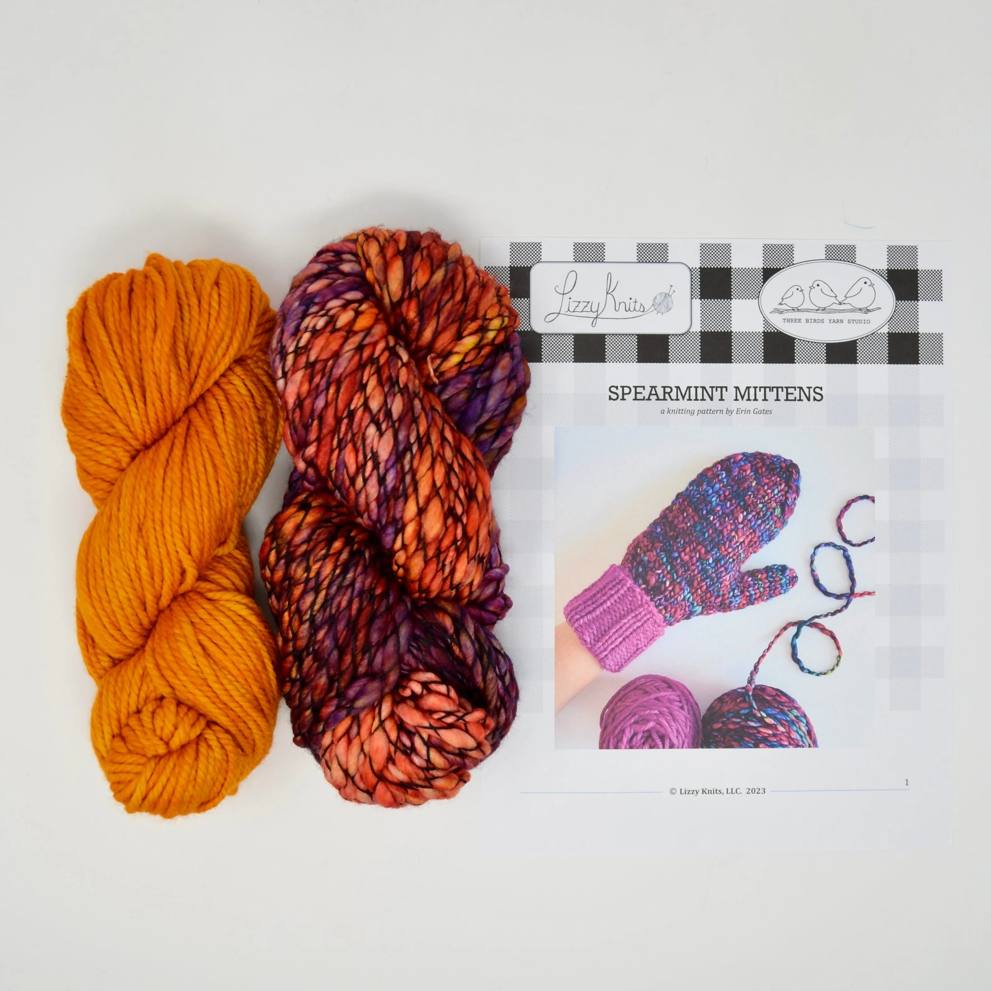 Spearmint Mittens Kit (Sunset/Archangel)