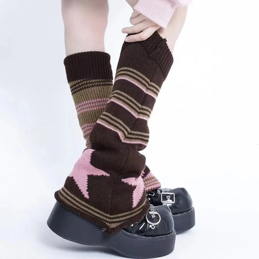 Star striped leg warmers