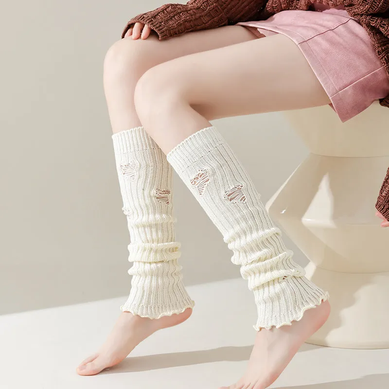 Sweetnana F/W Thermal Leg Warmers for Women, Hot Girl Ripped Fashion Stockings, Versatile and Trendy.
