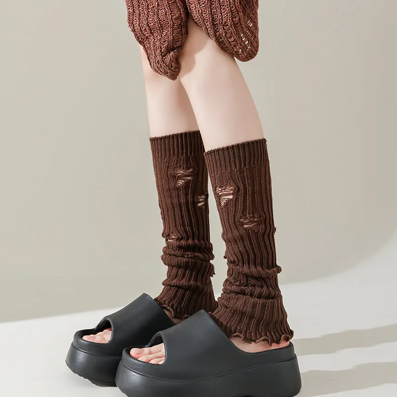Sweetnana F/W Thermal Leg Warmers for Women, Hot Girl Ripped Fashion Stockings, Versatile and Trendy.