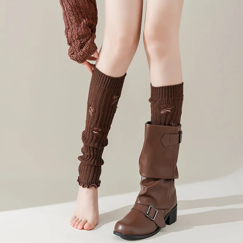 Sweetnana F/W Thermal Leg Warmers for Women, Hot Girl Ripped Fashion Stockings, Versatile and Trendy.