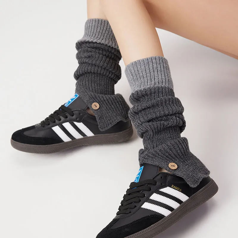 Sweetnana Leg Warmers for Women, Splicing Color Y2k Fashion Leg Warmers, Cozy and Warm.