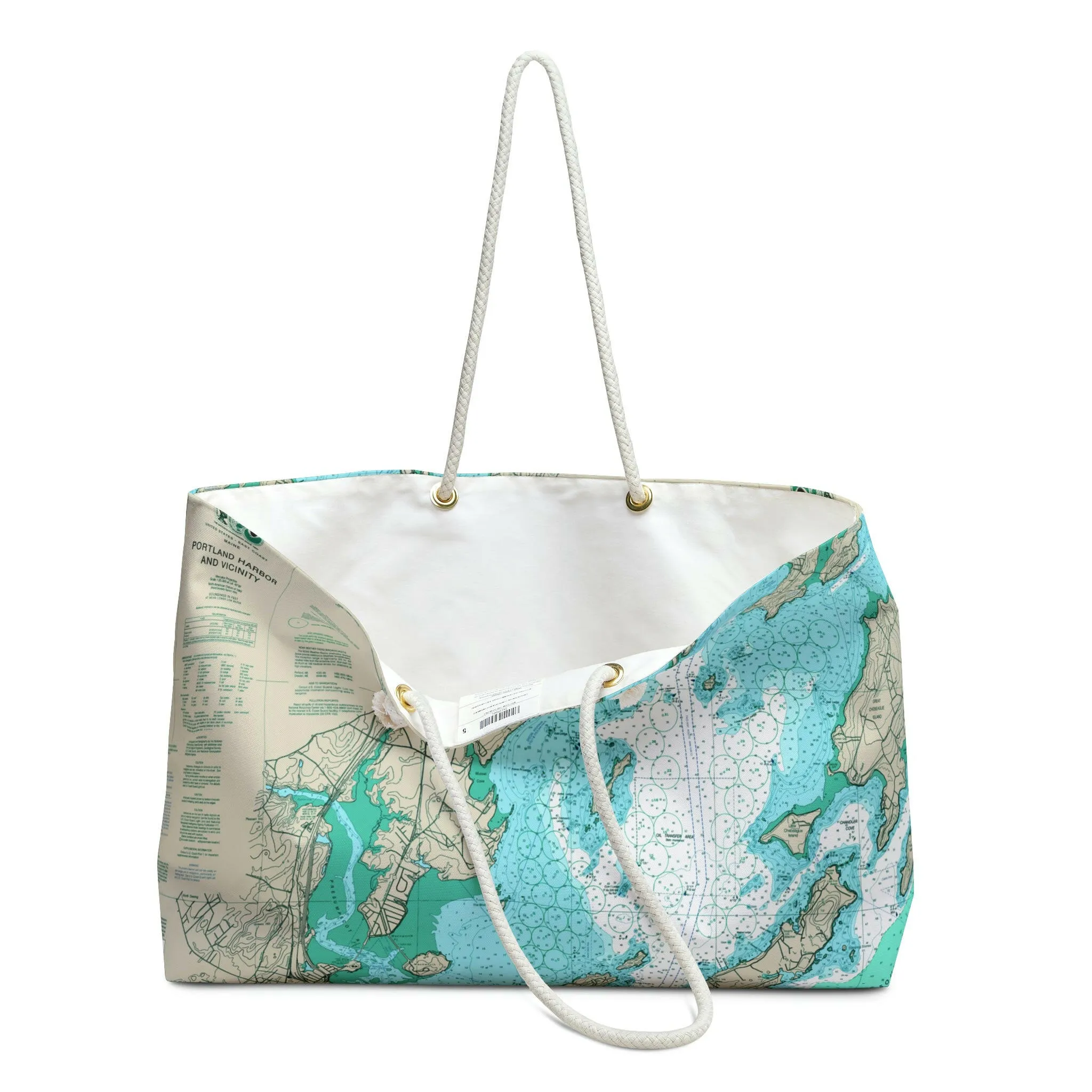 The Portland Tote, Nautical Chart Tote of Portland Harbor